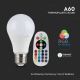 LED RGB Reguliuojama lemputė A60 E27/8,5W/230V 3000K + valdymo pultas